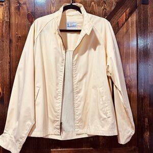 London Fog Yellow Windbreaker Jacket with Zip-Up Style